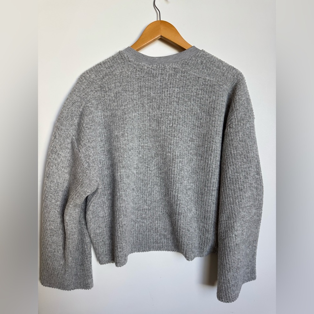 Topshop Light Gray Textured Knit Top - Picture 9 of 15